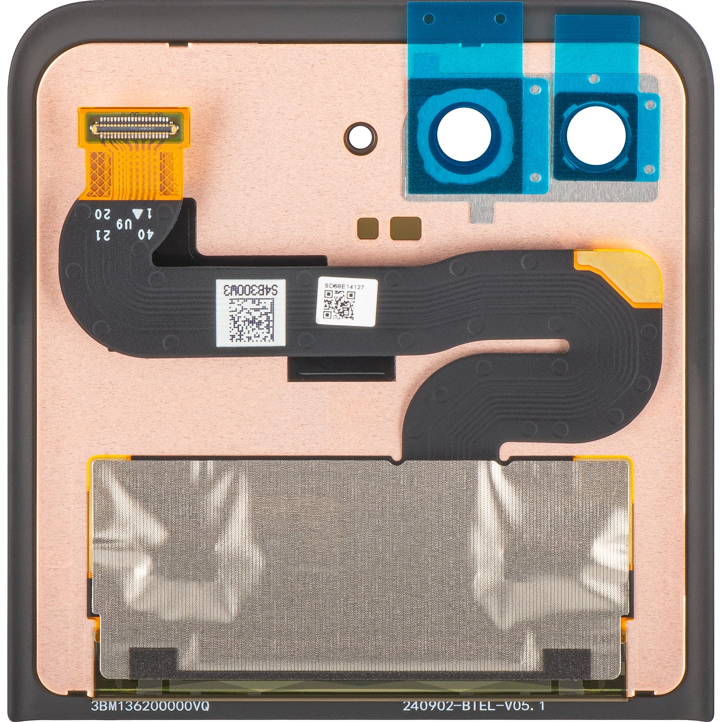 Display met Touchscreen Motorola Razr 2024 / Razr 50, Sub Outer, Service Pack 5D68C24805