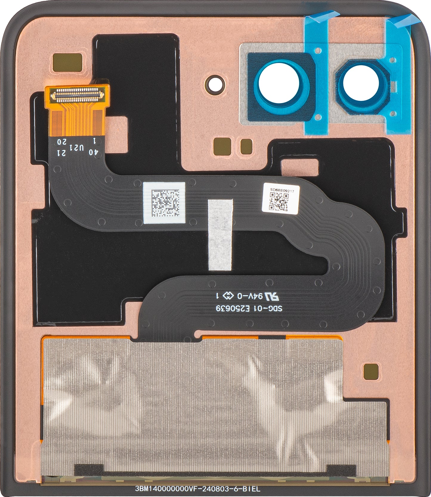 Display met Touchscreen Motorola Razr+ 2025 / Razr+ 2024 / Razr 50 Ultra, Sub Outer, Service Pack 5D68C24593