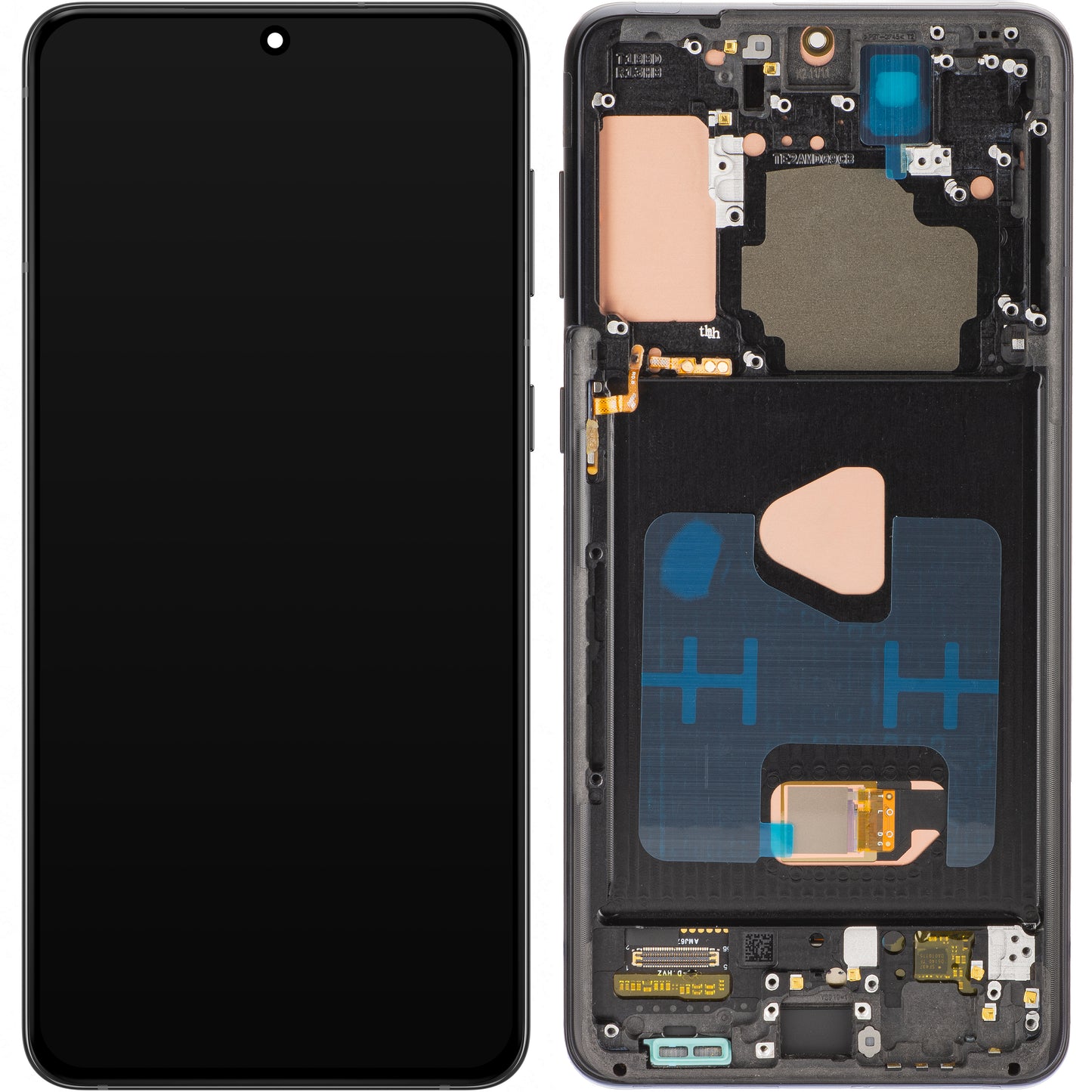 Display met Touchscreen MP compatibel met Samsung Galaxy S21+ 5G G996, met Frame, OLED Versie, Zwart