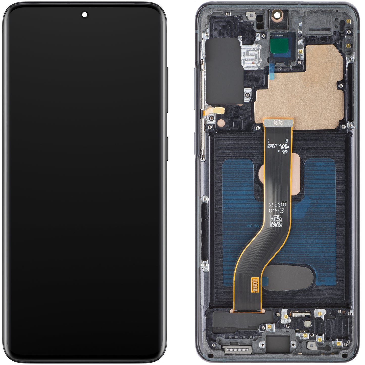Display met Touchscreen MP compatibel met Samsung Galaxy S20+ G985, met Frame, OLED Versie, Zwart