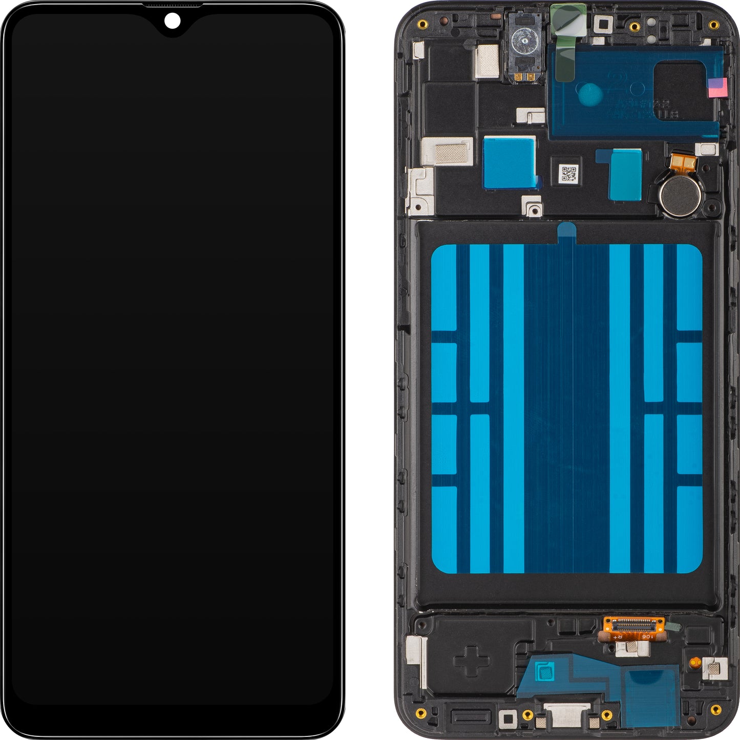 Display met Touchscreen MP compatibel met Samsung Galaxy A20 A205, met Frame, Zwart