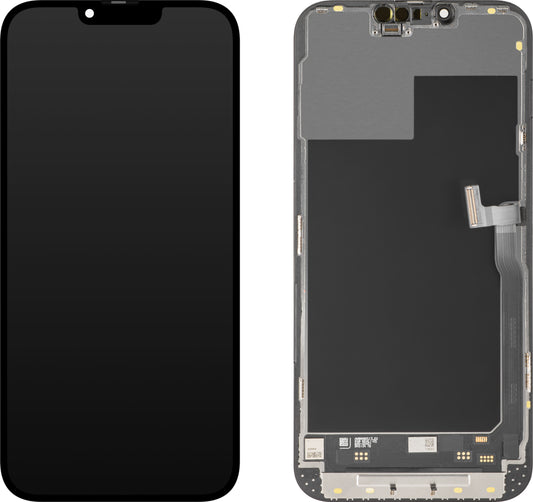 Display met Touchscreen MP compatibel met Apple iPhone 13 Pro Max, met Frame, Soft OLED IC Movable 120Hz FHD Versie, Zwart