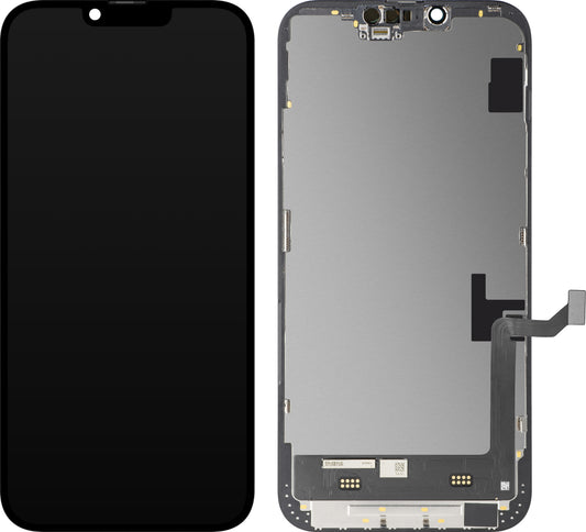 Display met Touchscreen MP compatibel met Apple iPhone 14 Plus, met Frame, Soft OLED FHD IC Movable Versie, Zwart