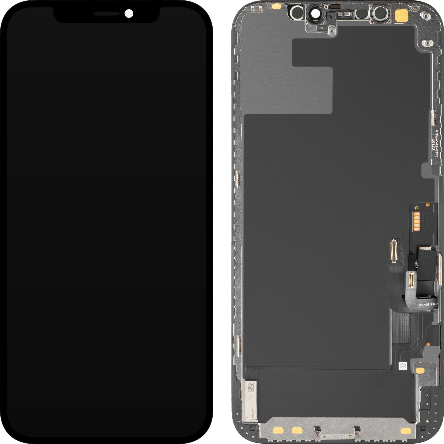 Display met MP Touchscreen compatibel met Apple iPhone 12 / 12 Pro, met Frame, OLED Diagnostische Versie, Zwart