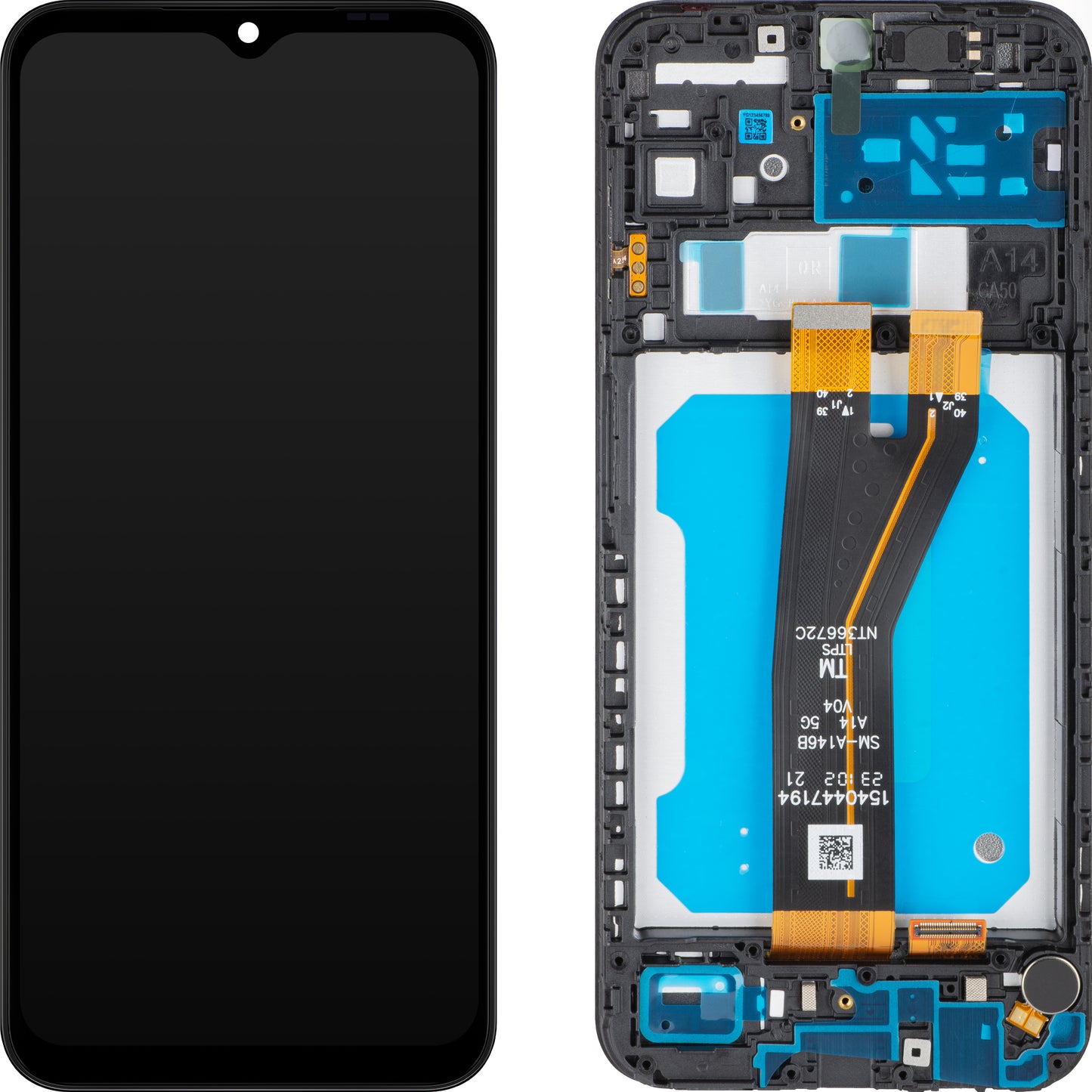 Display met Touchscreen MP compatibel met Samsung Galaxy A14 5G A146, met Frame, Niet-Europese Versie, Zwart