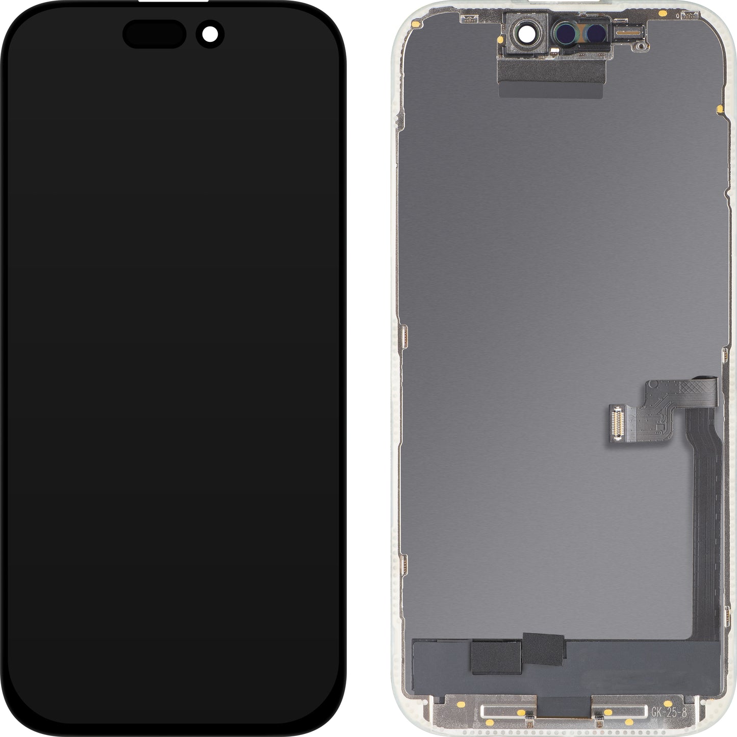 Display met Touchscreen MP compatibel met Apple iPhone 16 Pro, met Frame, OLED FHD Diagnostische Versie, Zwart