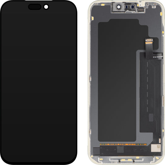 MP Touchscreen-display compatibel met Apple iPhone 17 Pro Max, met frame, OLED FHD IC Movable versie, zwart