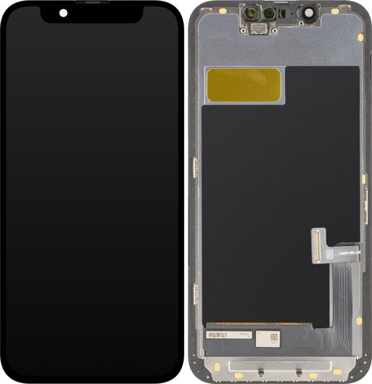Display met Touchscreen MP compatibel met Apple iPhone 13 mini, met Frame, OLED FHD IC Movable Versie, Zwart