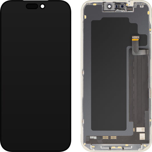 MP Touchscreen-display compatibel met Apple iPhone 17 Pro Max, met frame, Soft OLED FHD IC Movable versie, zwart