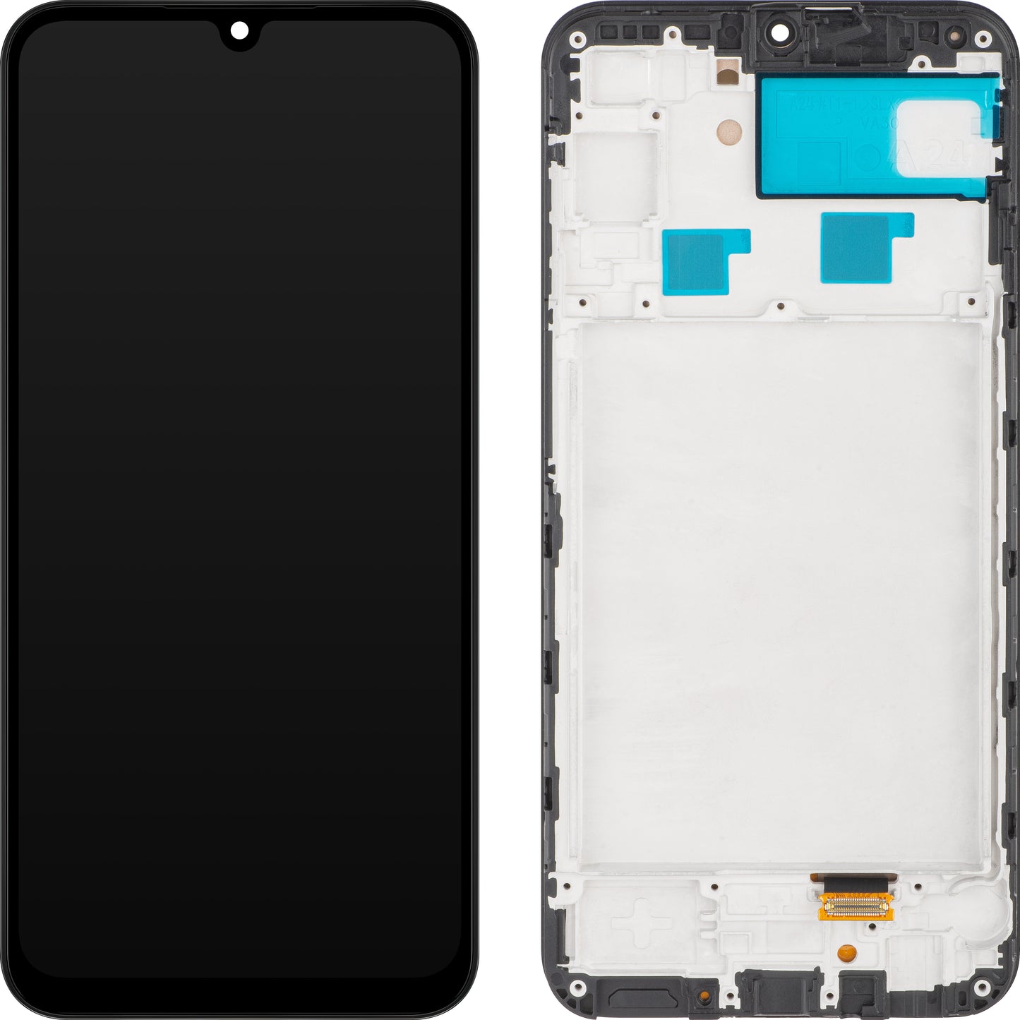 Touchscreen MP Display compatibel met Samsung Galaxy A24 4G A245, met frame, OLED-versie, zwart