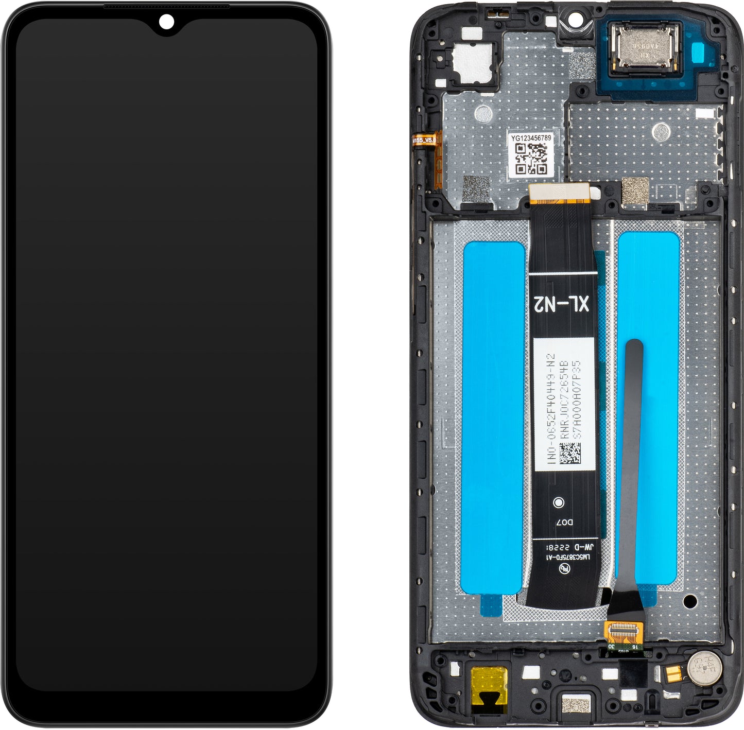 MP touchscreen scherm compatibel met Xiaomi Redmi A2+ / A2 / A1+ / A1, met frame, zwart