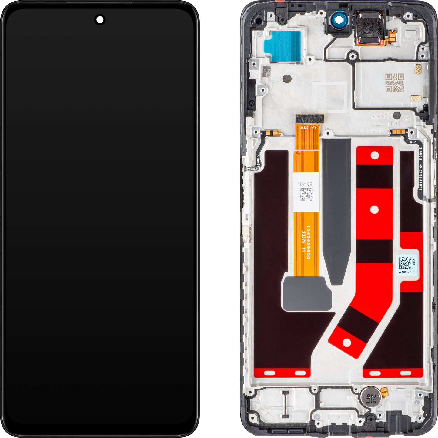Display met Touchscreen OnePlus Nord CE 3 Lite / Nord N30, met Frame, Grijs (Chromatic Gray), Service Pack 1001100068