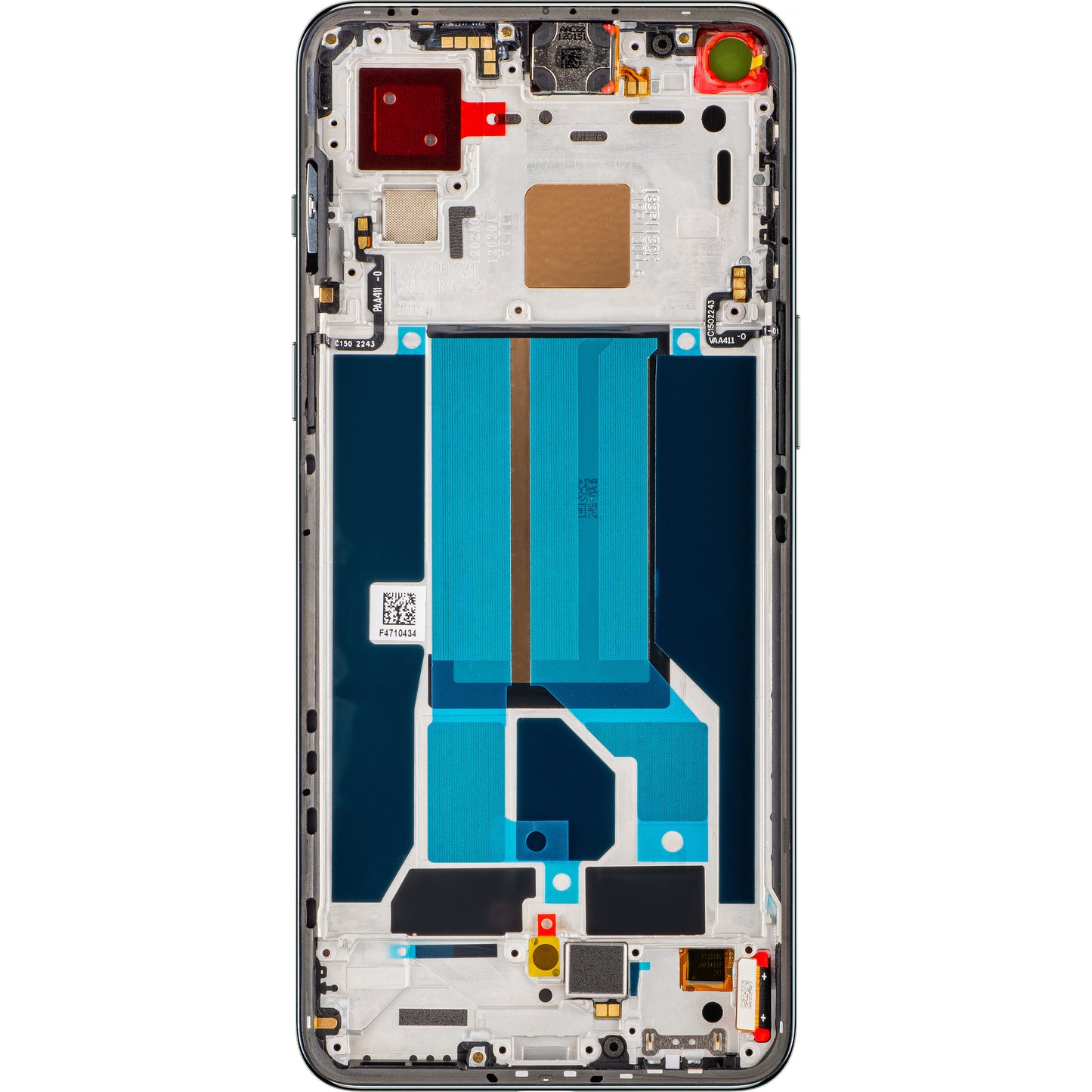 Touchscreen scherm OnePlus Nord 2T, met frame, groen (jade mist), Service Pack 4130222