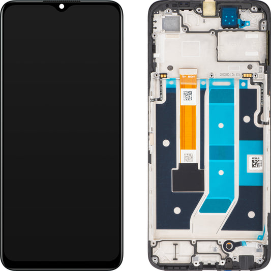 Aanraakscherm Oppo A78 5G, met frame, zwart, Service Pack 4130428