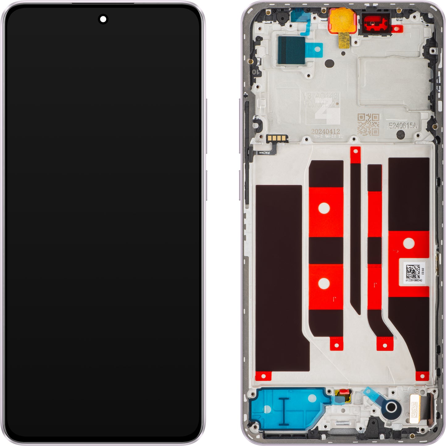 Oppo F25 Pro / Reno11 F Aanraakscherm met Frame, Paars (Koraalpaars), Service Pack 621029000176