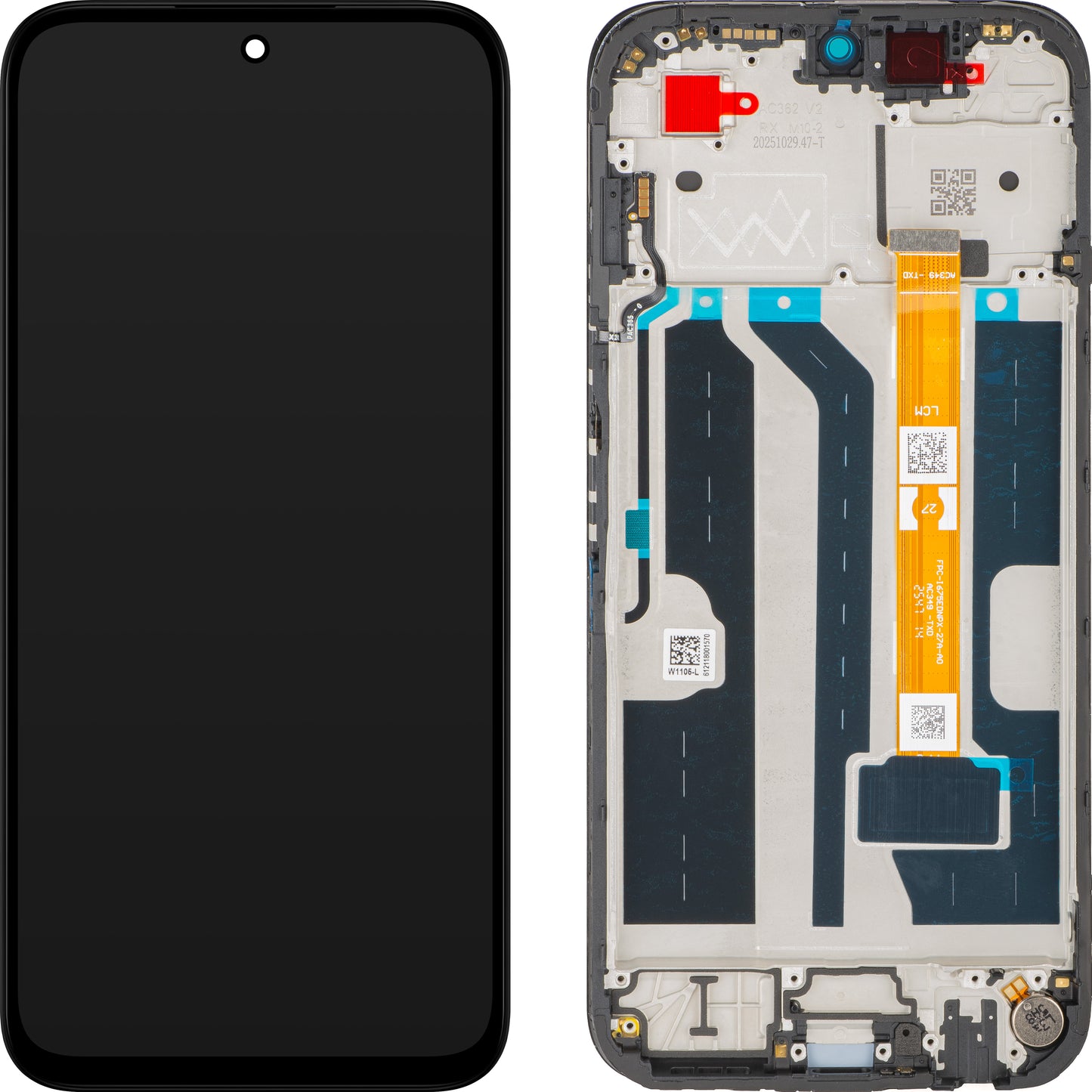 Display met Touchscreen Oppo A6x / A6t, met Frame, Zwart, Service Pack 621029000752