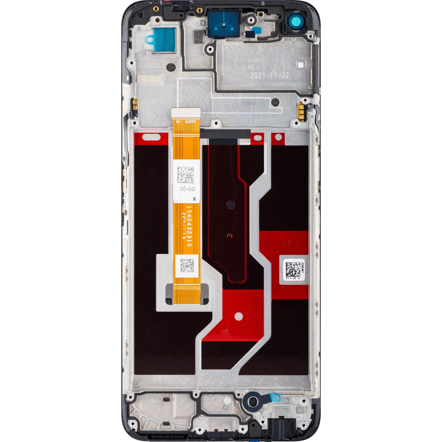 Touchscreen Display Oppo A96, met Frame, Zwart, Service Pack 4130058