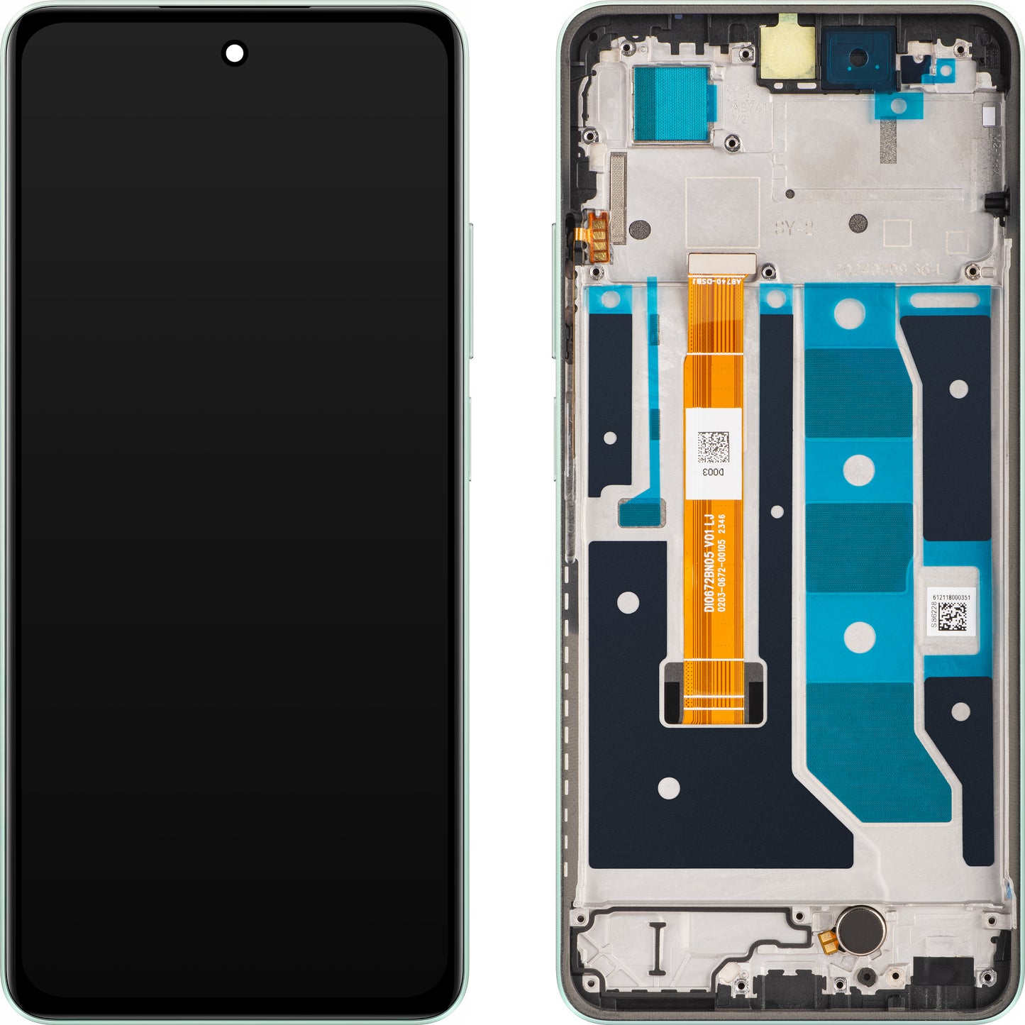 Touchscreen scherm Realme C67 4G, met frame, groen (Sunny Oasis), Service Pack 621029000121