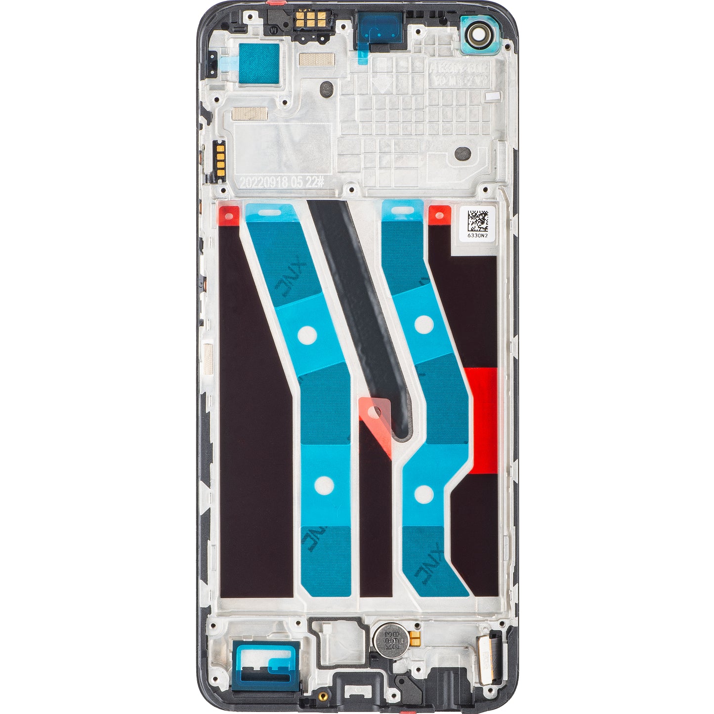 Touchscreen scherm Realme 10, met frame, zwart, Service Pack 4130359