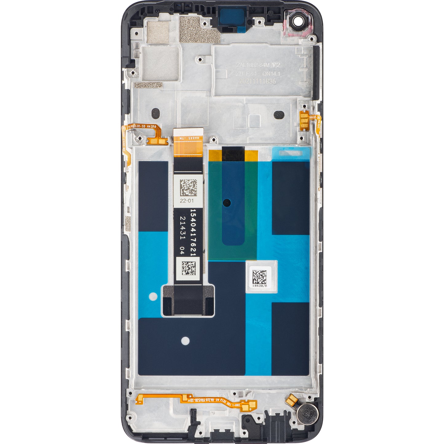 Realme 7 touchscreen scherm, met frame, Mist Blue, Service Pack 4906871