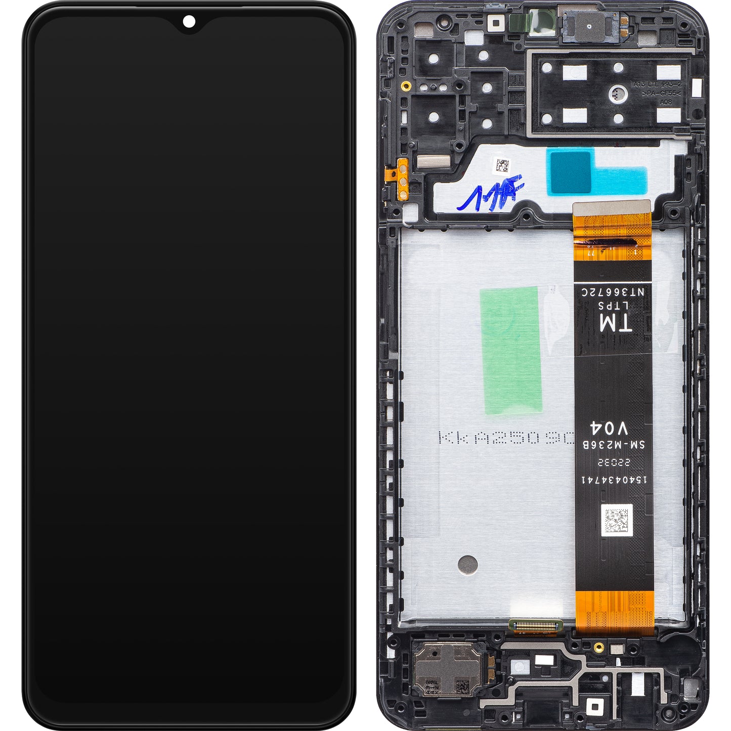 Samsung Galaxy A13 A135 Touchscreen Display, met Frame, Zwart, Swap GH82-28508A