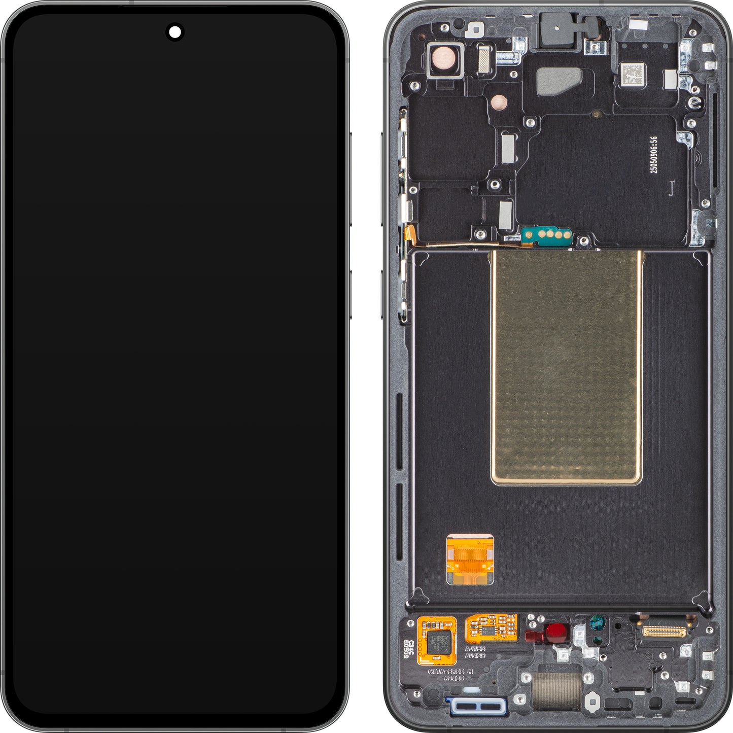 Samsung Galaxy S24 FE S721 touchscreen scherm, met frame, zwart (grafiet), Service Pack GH82-35848A