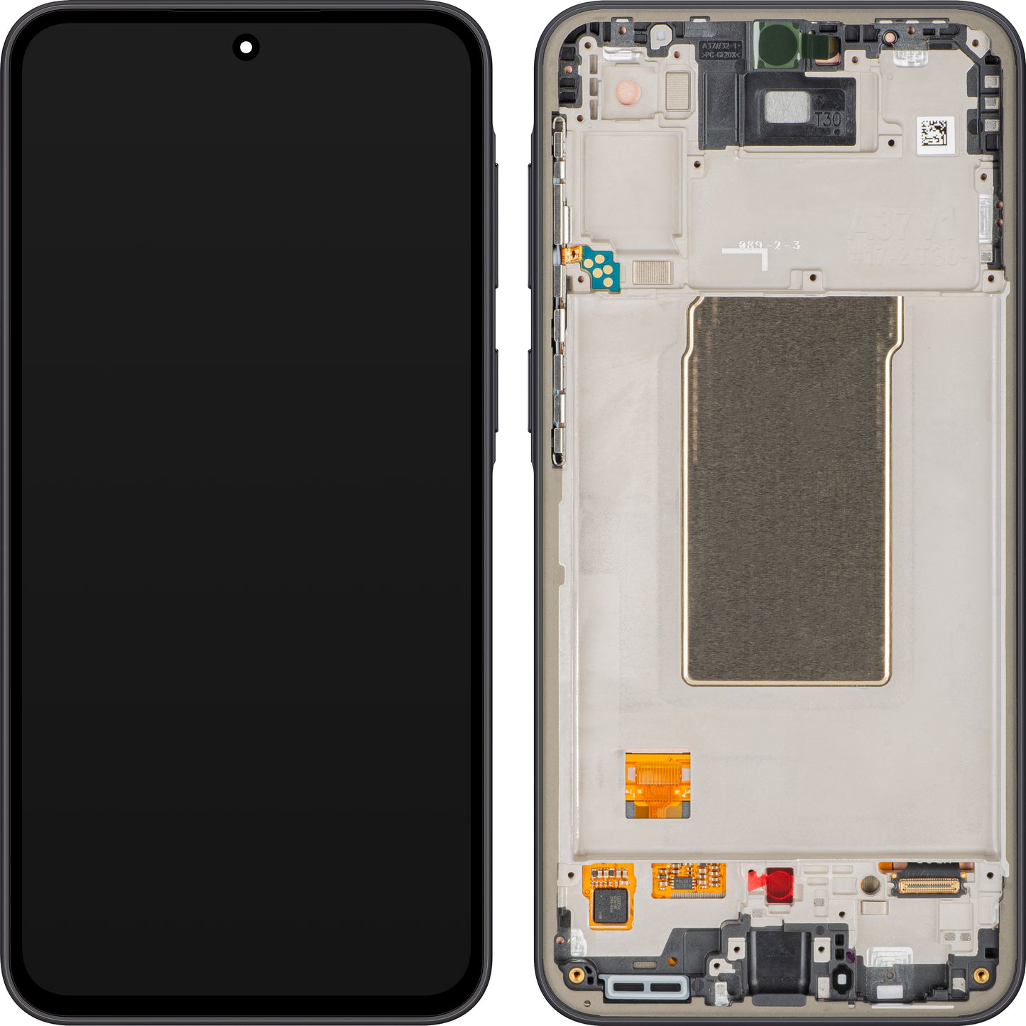 Display met Touchscreen Samsung Galaxy A37 5G, met Frame, Zwart (Awesome Charcoal), Service Pack GH82-39232A