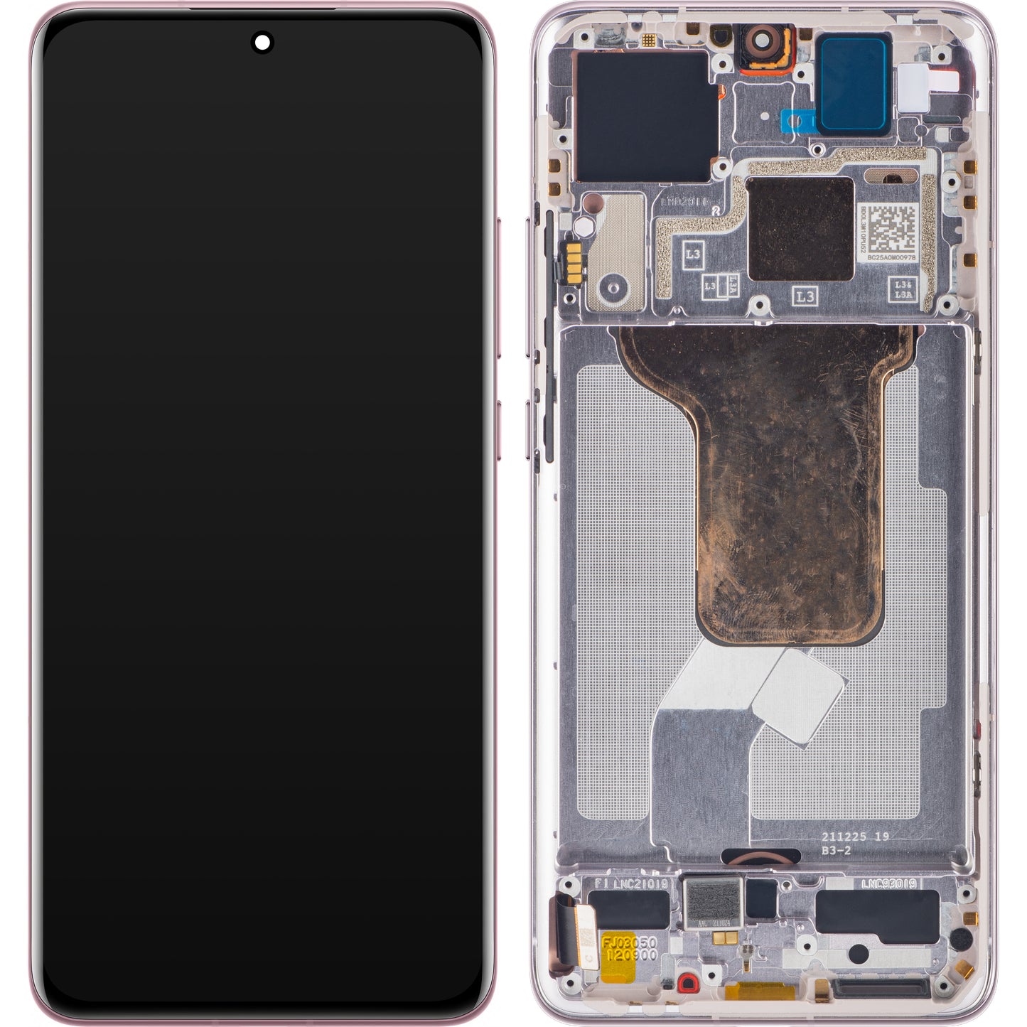 Aanraakscherm Xiaomi 12S / 12X / 12, met frame, paars, servicepack 56000500L300