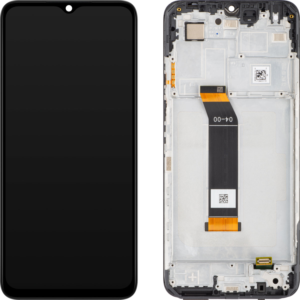 Display met Touchscreen Xiaomi Poco M5 / M4 5G / Redmi 10 5G, met Frame, Zwart, Service Pack 560005L19P00