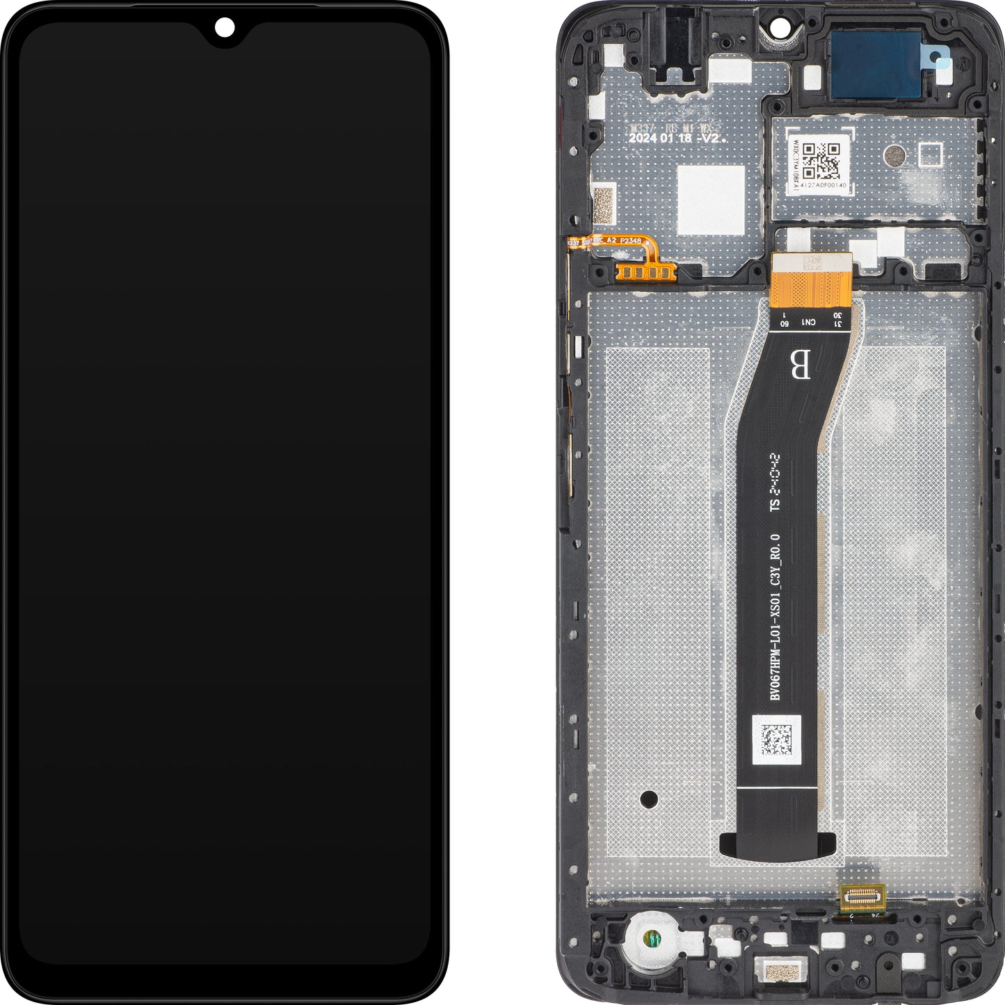 Xiaomi Redmi A3 touchscreen scherm, met frame, zwart, Service Pack 5600010C3Y00