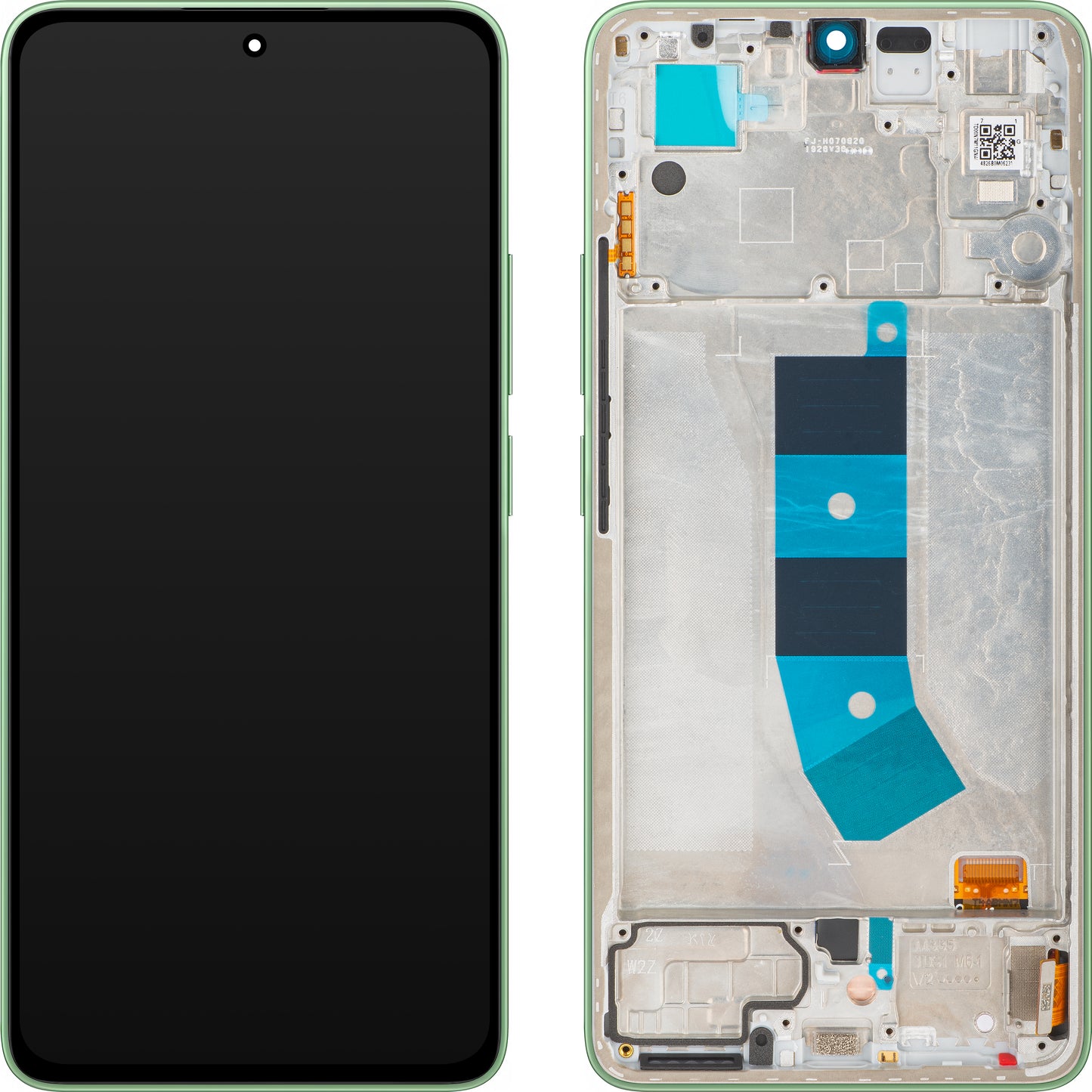 Display met Touchscreen Xiaomi Redmi Note 13 4G, met Frame, Groen (Mint Green), Service Pack 56000300N700