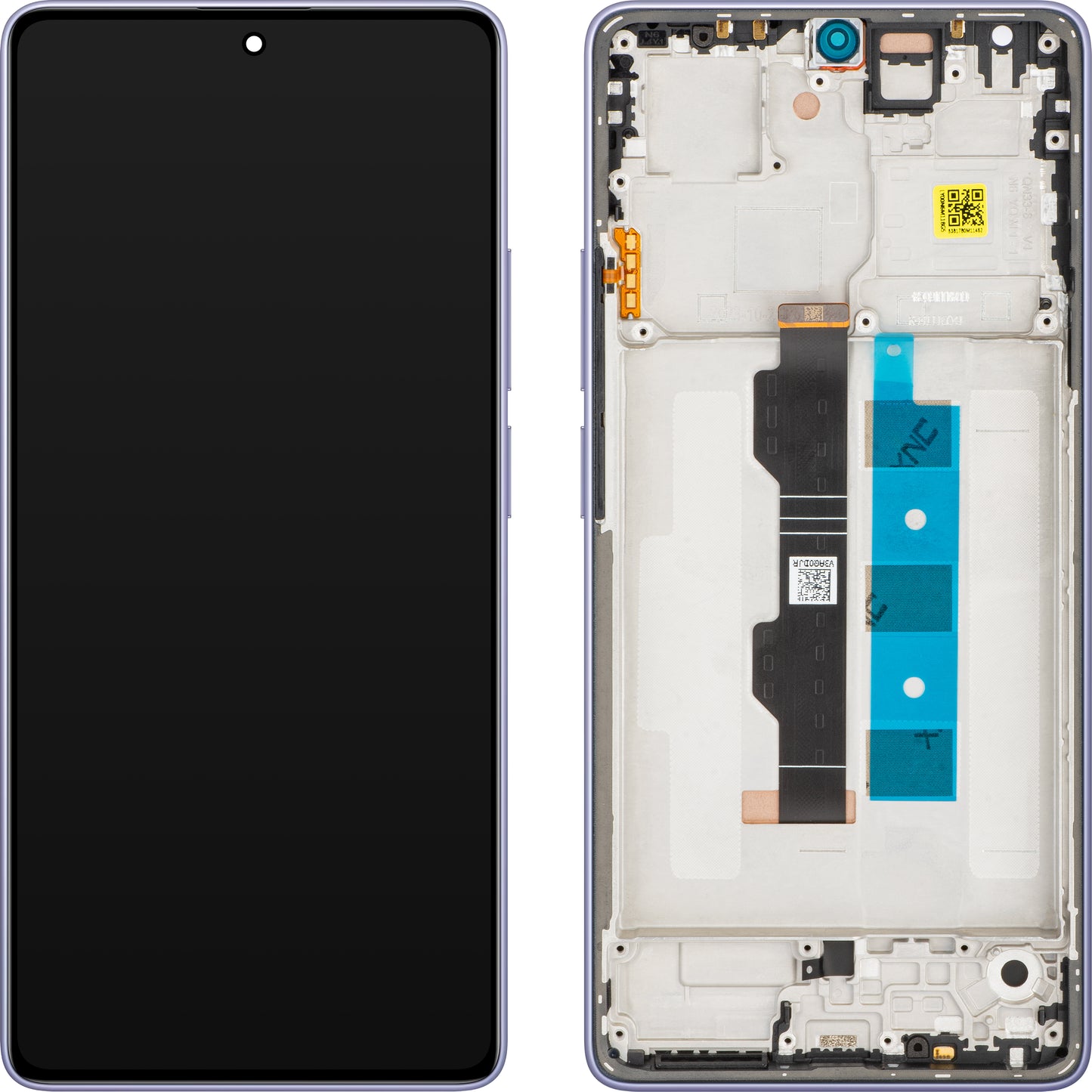 Display met Touchscreen Xiaomi Redmi Note 13 Pro 4G, met Frame, Paars (Lavender Purple), Service Pack 56000200N600