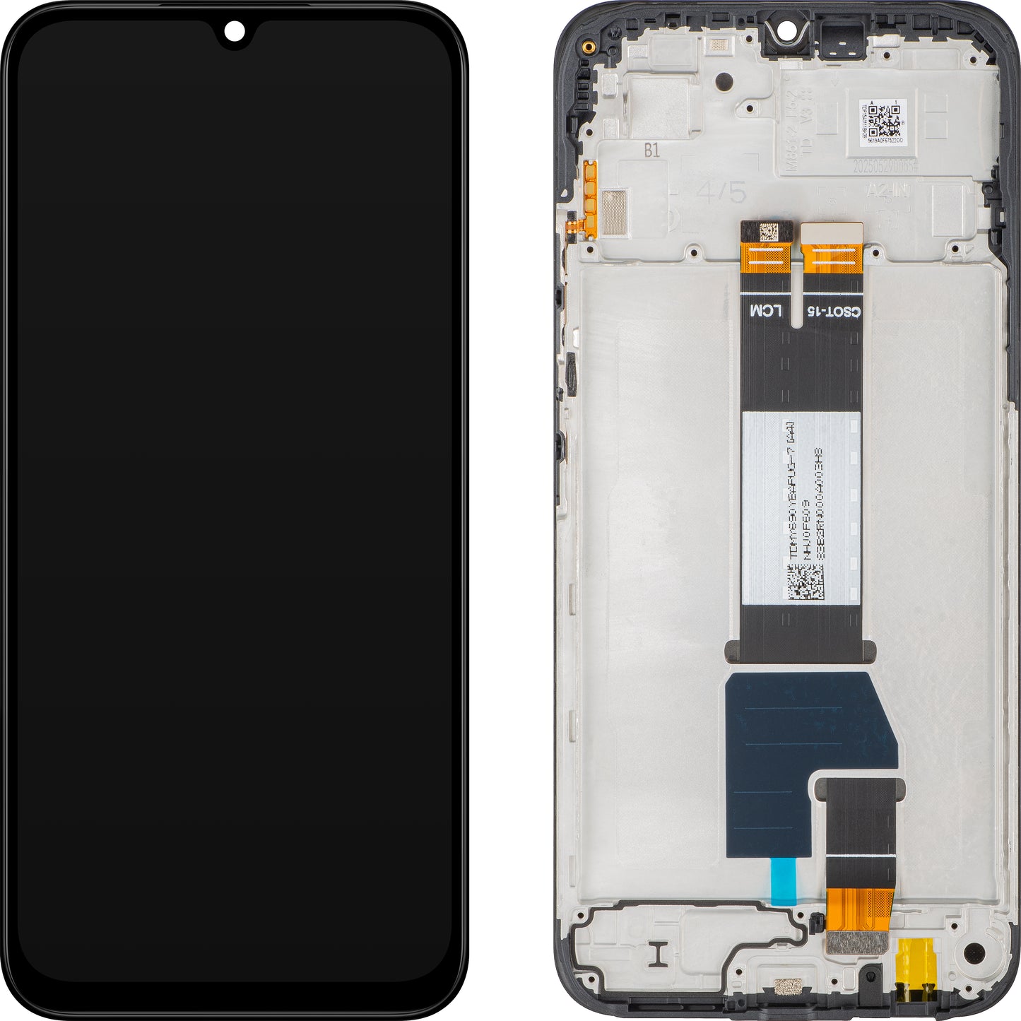 Display met Touchscreen Xiaomi Poco C85 4G / Redmi 15C 4G, met Frame, Wereldwijde Versie, Zwart, Service Pack 560009000O700