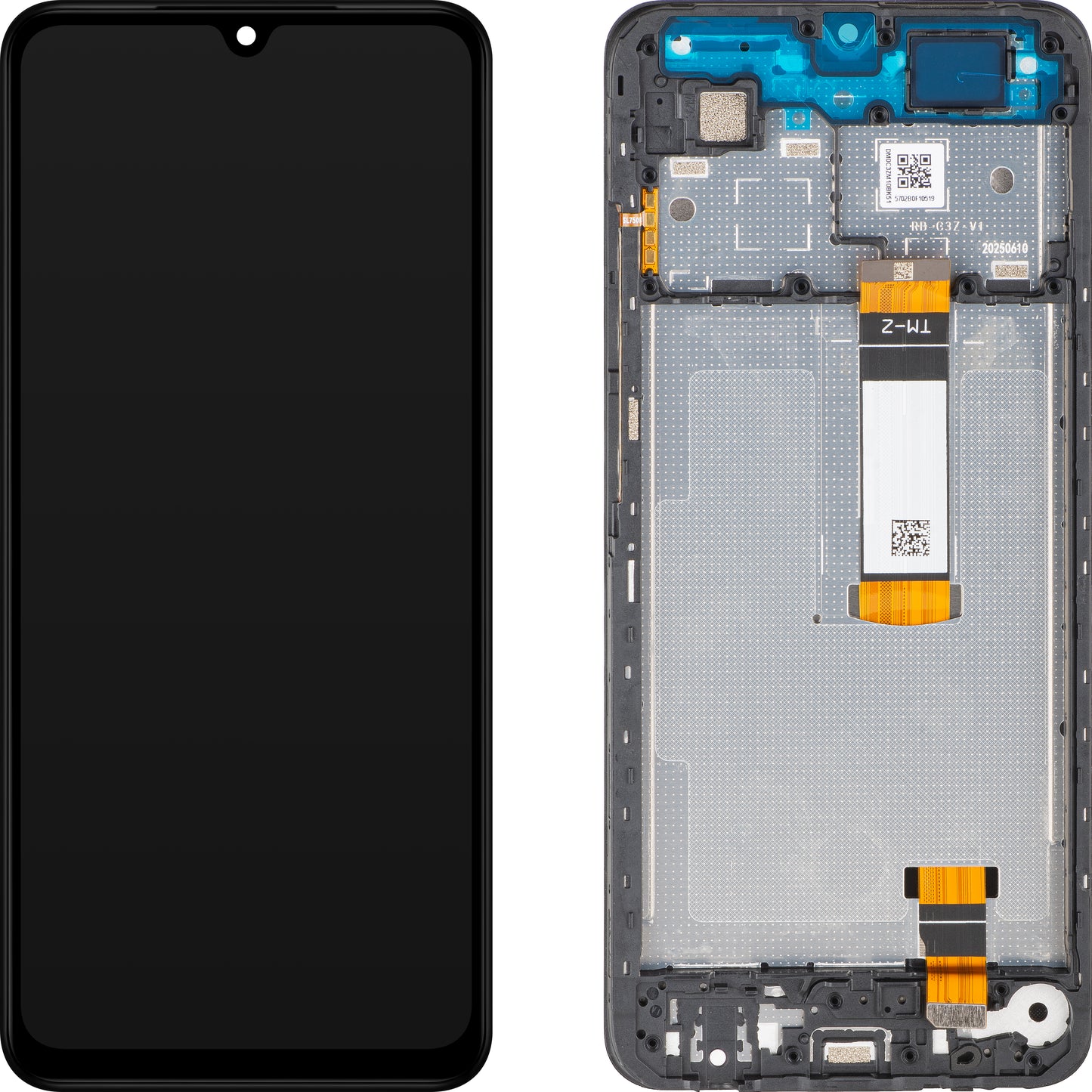 Display met Touchscreen Xiaomi Poco C71 / Redmi A5 4G, met Frame, Long Flex Versie, Zwart, Service Pack 56000100C3Z00