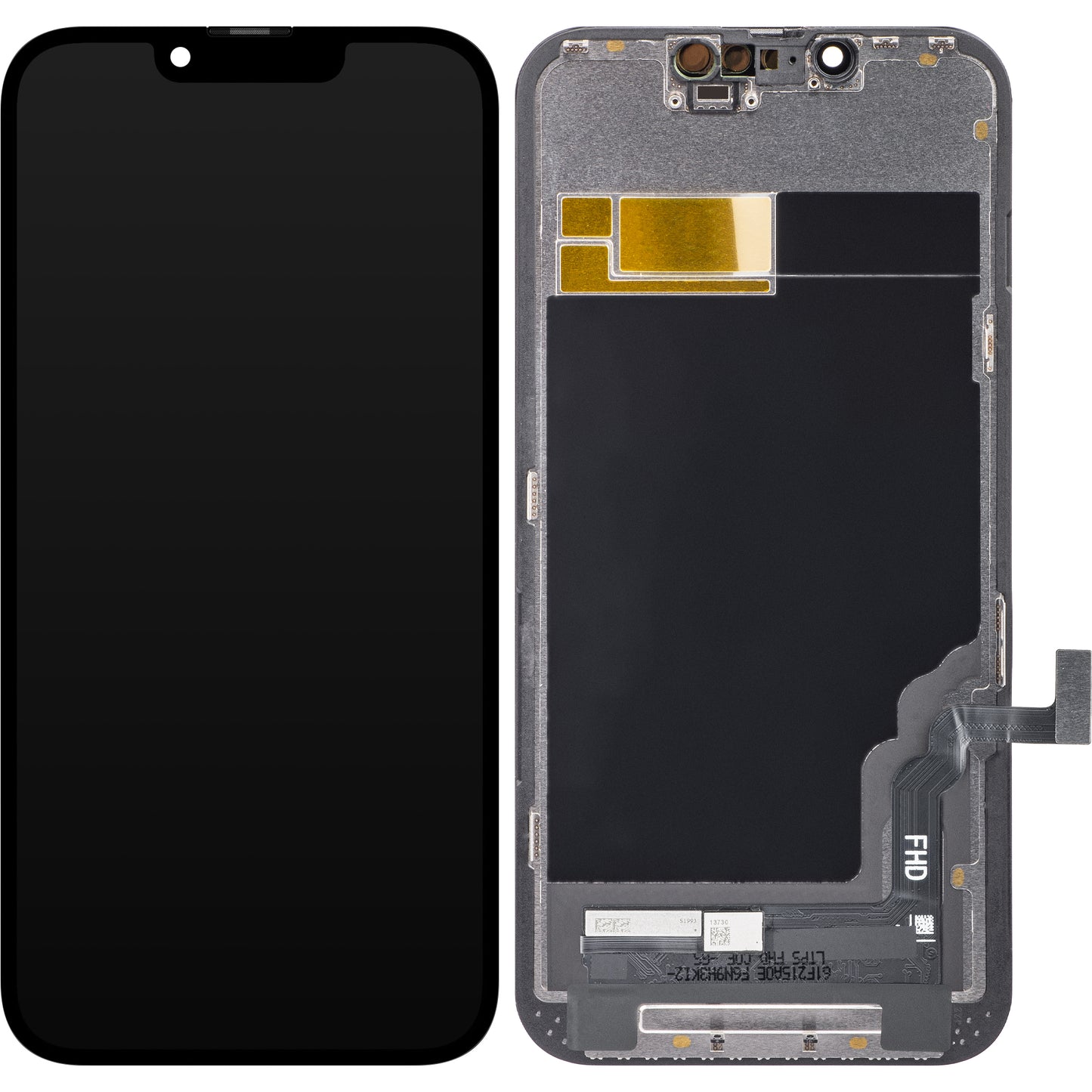 ZY Touchscreen Display voor Apple iPhone 13, met Frame, LCD In-Cell IC Beweegbaar, Zwart