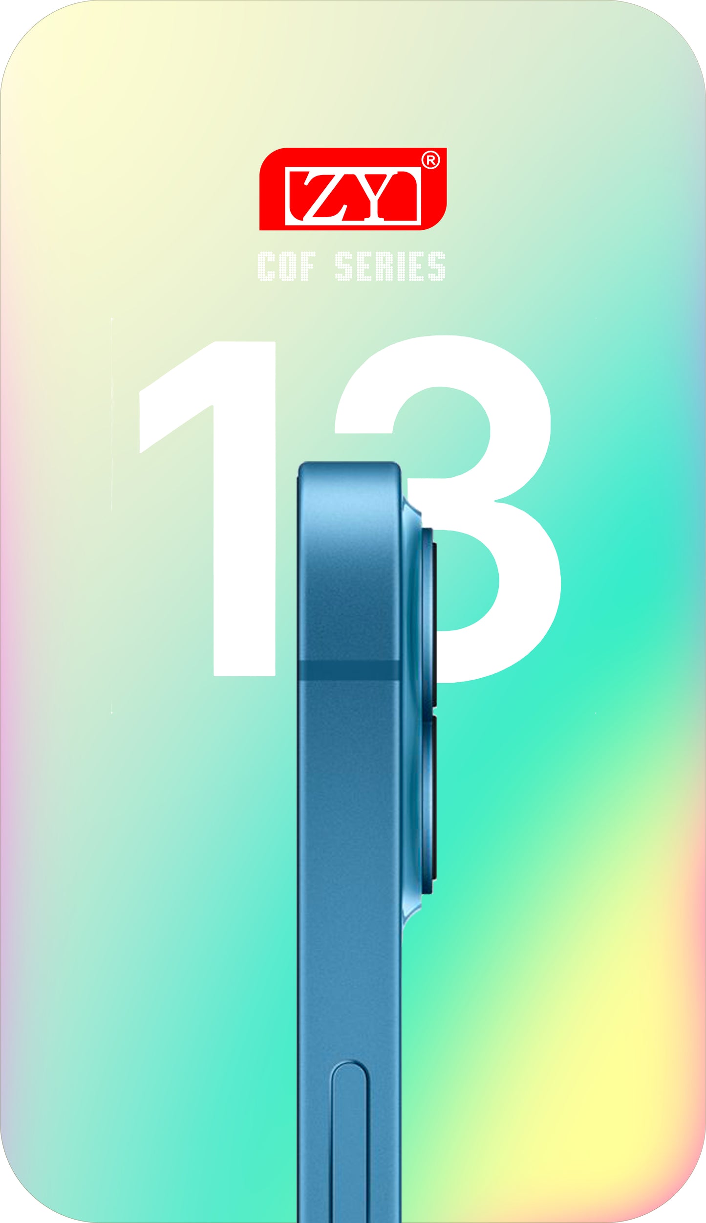 ZY Touchscreen Display voor Apple iPhone 13, met Frame, LCD In-Cell IC Beweegbaar, Zwart