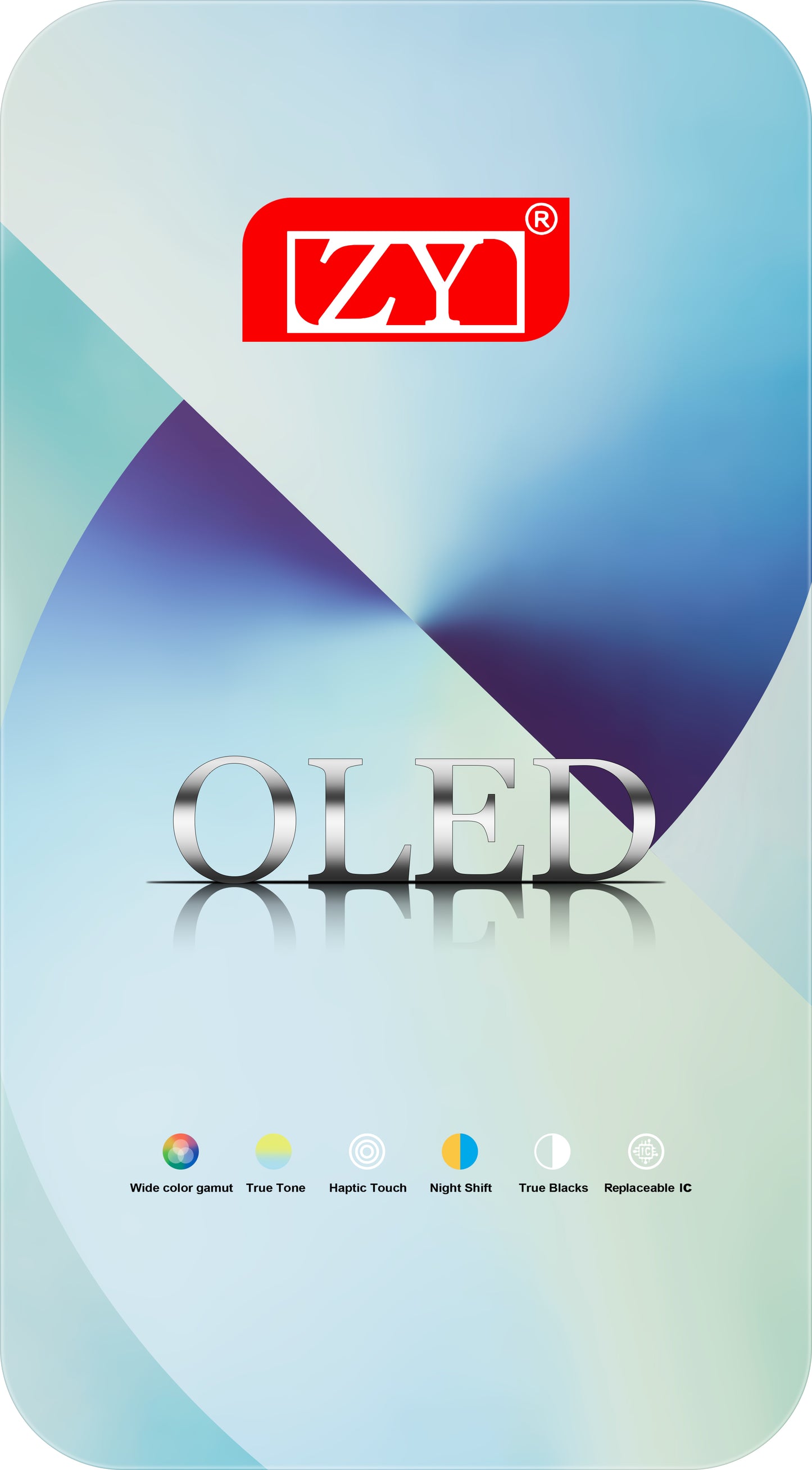 ZY Touchscreen Display voor Apple iPhone 13, met Frame, Zachte OLED-versie, Zwart