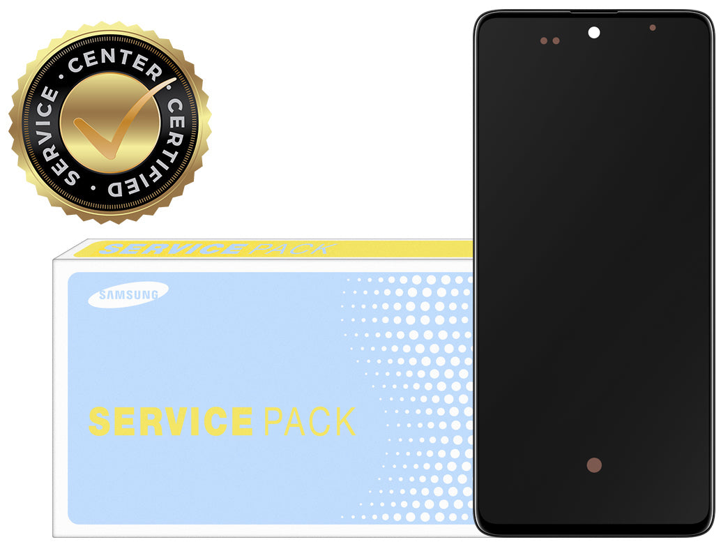 Touchscreen Display Samsung Galaxy A51 A515, met frame, zwart, Service Pack GH82-2161669A