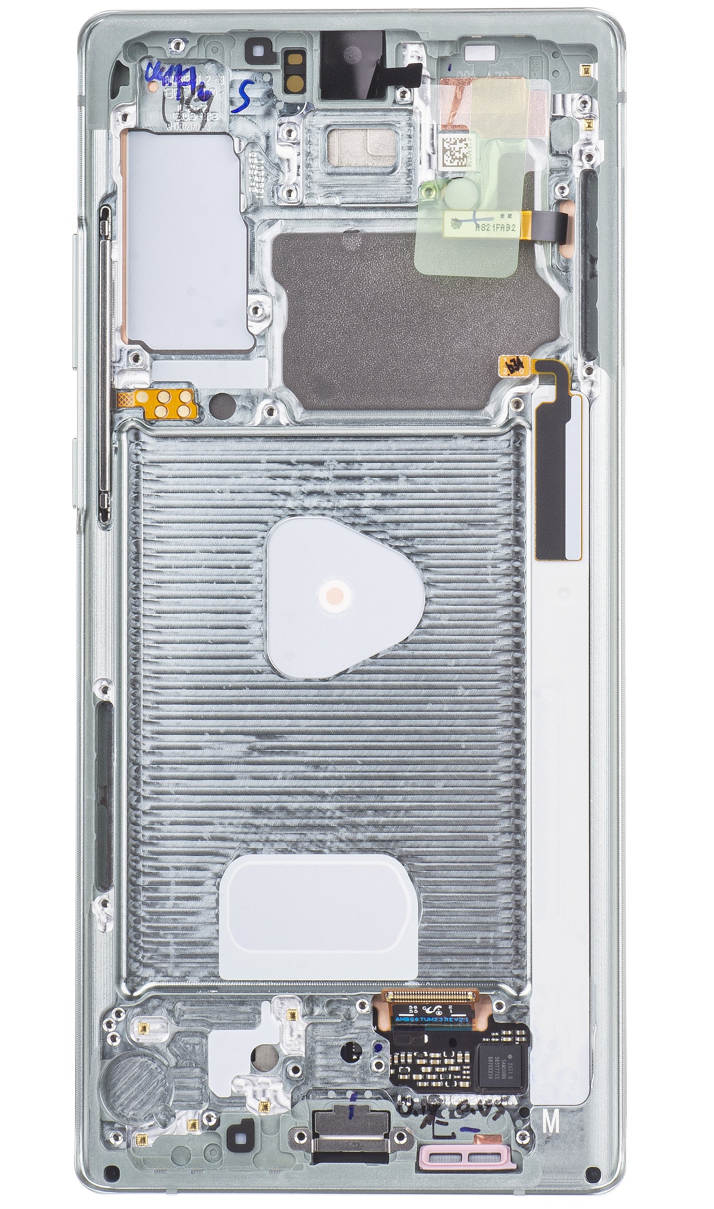 Touchscreen scherm Samsung Galaxy Note 20 5G N981 / Note 20 N980, met frame, groen, Service Pack GH82-23495C