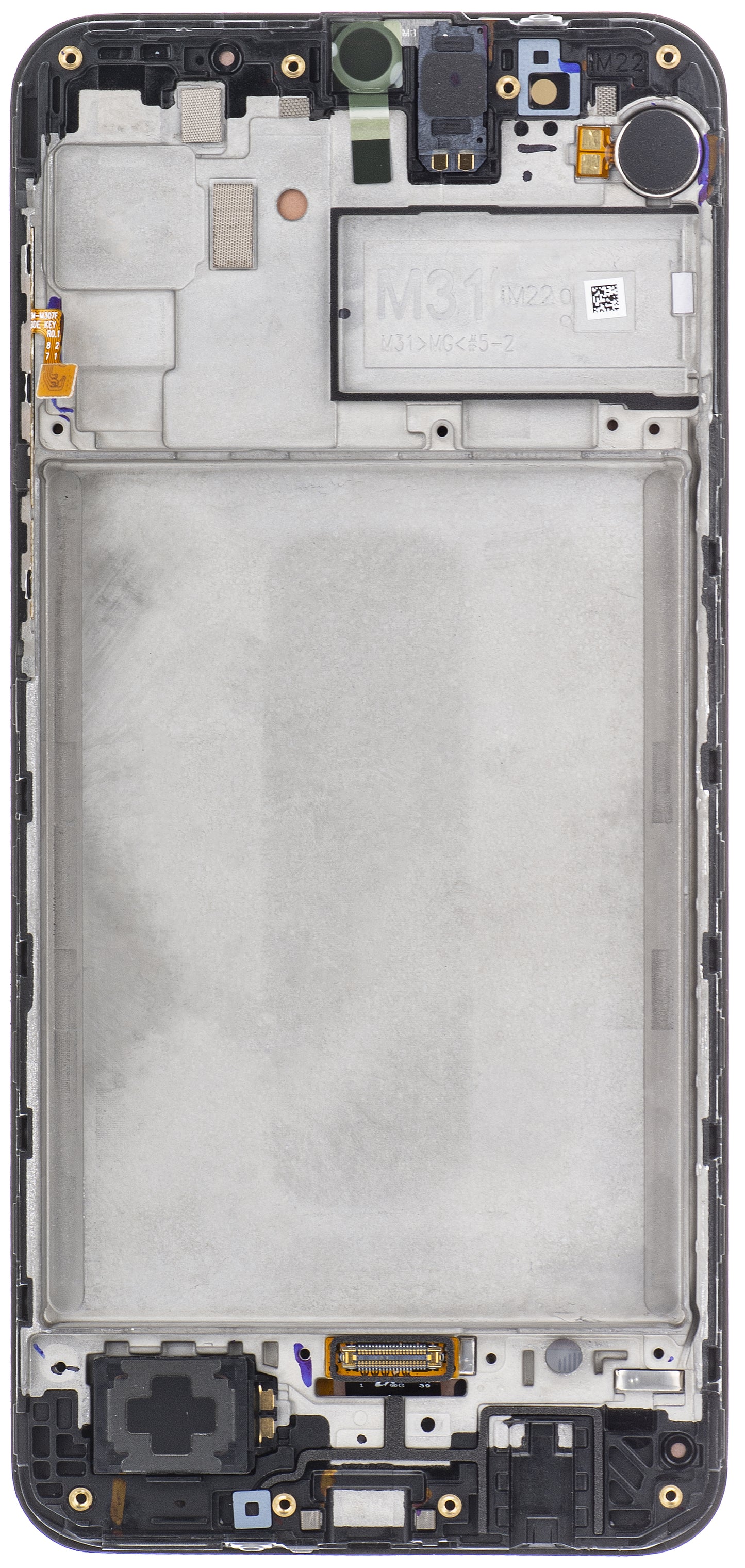 Display met Touchscreen Samsung Galaxy M31 M315, met Frame, Zwart, Service Pack GH82-22405A