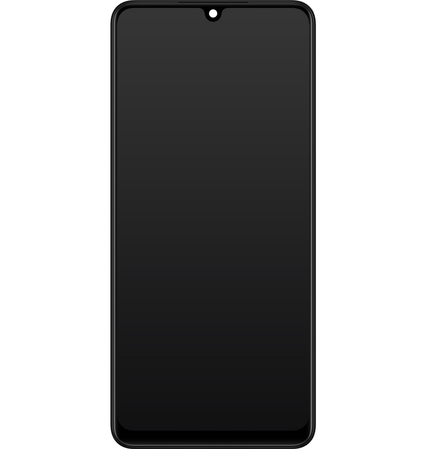 Touchscreen scherm Samsung Galaxy A22 A225, met frame, zwart, Service Pack GH82-25944A