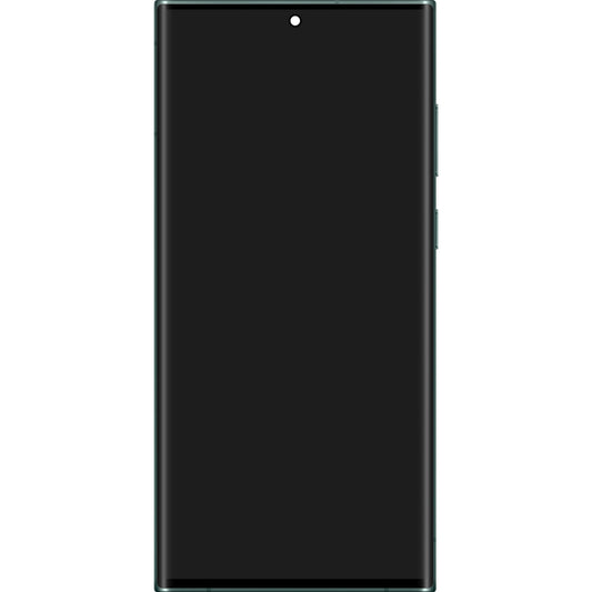 Touchscreen scherm Samsung Galaxy S22 Ultra 5G S908, met frame, groen, Service Pack GH82-27488D