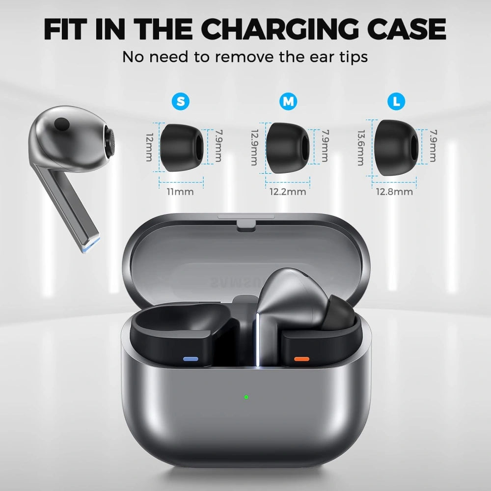 Techsuit ET3 oordopjes voor Samsung Galaxy Buds3 Pro, Maat S / M / L, Wit