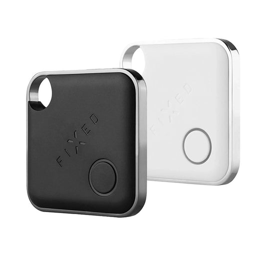 Fixed SmartTag Duo voor iOS, Set 2 Stuks, Wit / Zwart