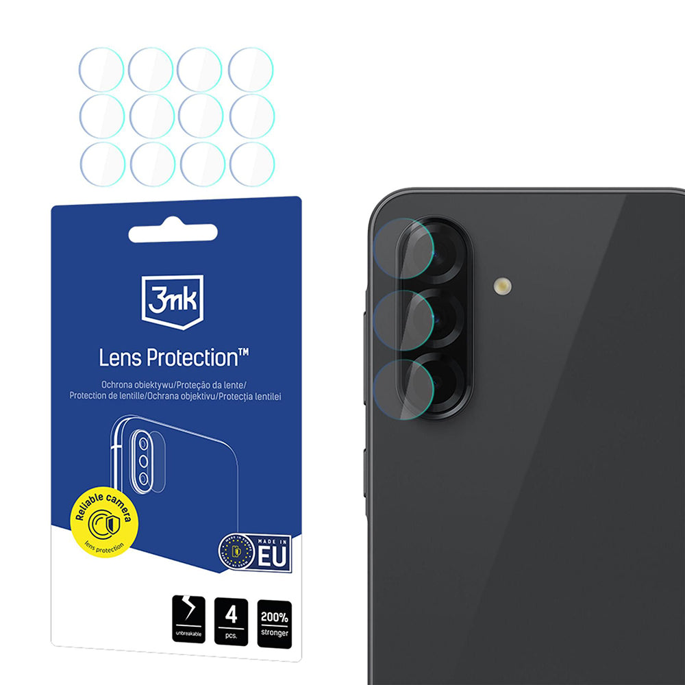 3MK Protection Achtercamera Beschermfolie voor Samsung Galaxy A57 5G / A37 5G, Gehard Glas, Set van 4 Stuks, Transparant