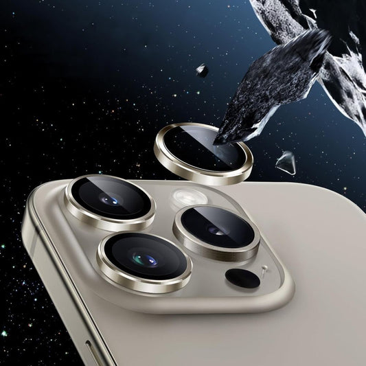 Beschermende camera achterkant film HOFI CamRing PRO+ voor Apple iPhone 16 Pro Max / 16 Pro, glas beschermd, grijs