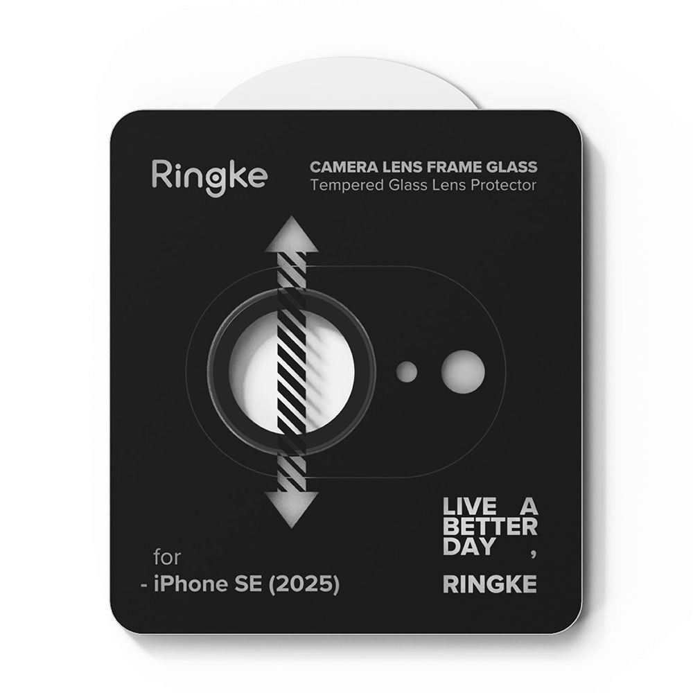 Beschermfolie Ringke Achtercamera voor Apple iPhone 17e / 16e, Gehard Glas, Set van 2 stuks, Zwart