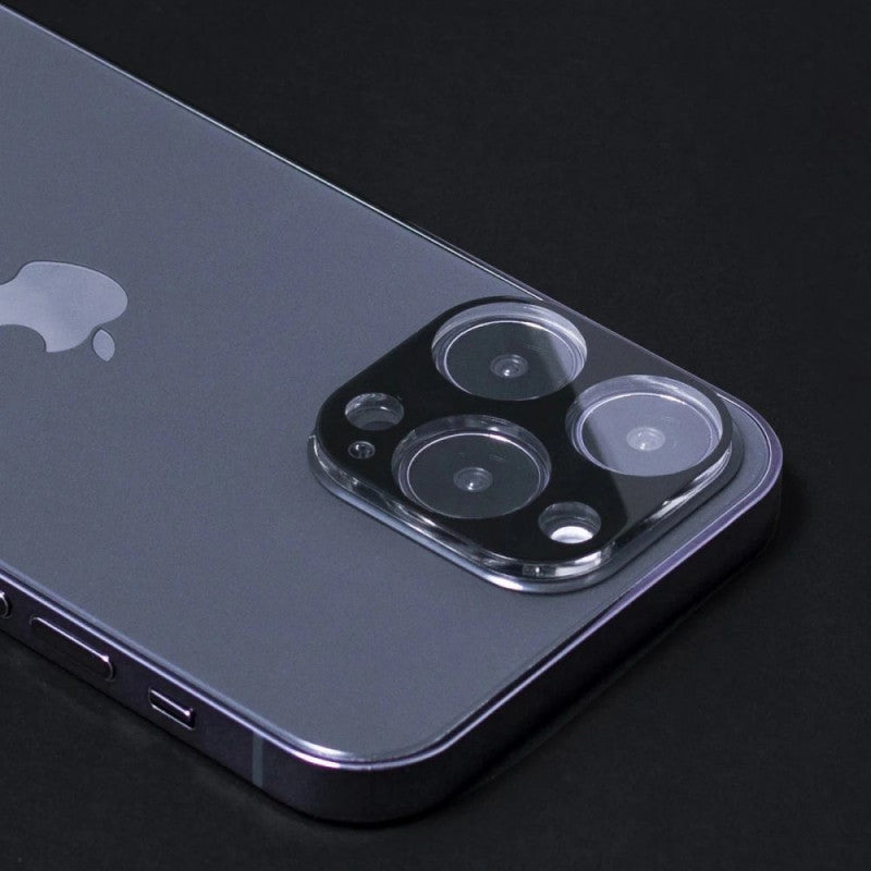 Beschermfolie Achtercamera WZK voor Apple iPhone 17, Gehard Glas, Set van 2 stuks, Zwart