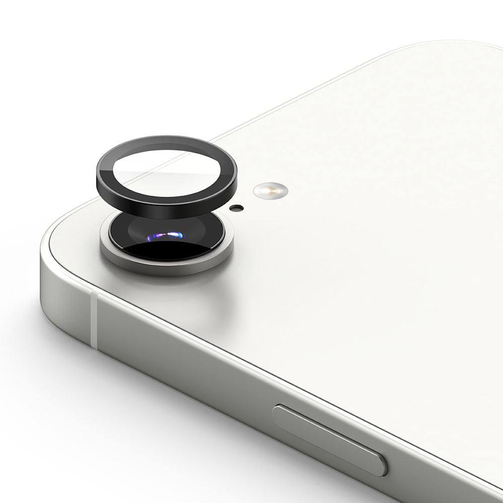 Beschermfolie Ringke Achtercamera voor Apple iPhone 17e / 16e, Gehard Glas, Set van 2 stuks, Zwart