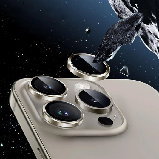 Beschermfolie Tech-Protect CamRing Fit+ voor de achtercamera voor Apple iPhone 17 Pro Max / 17 Pro / 16 Pro Max, Gehard Glas, Oranje
